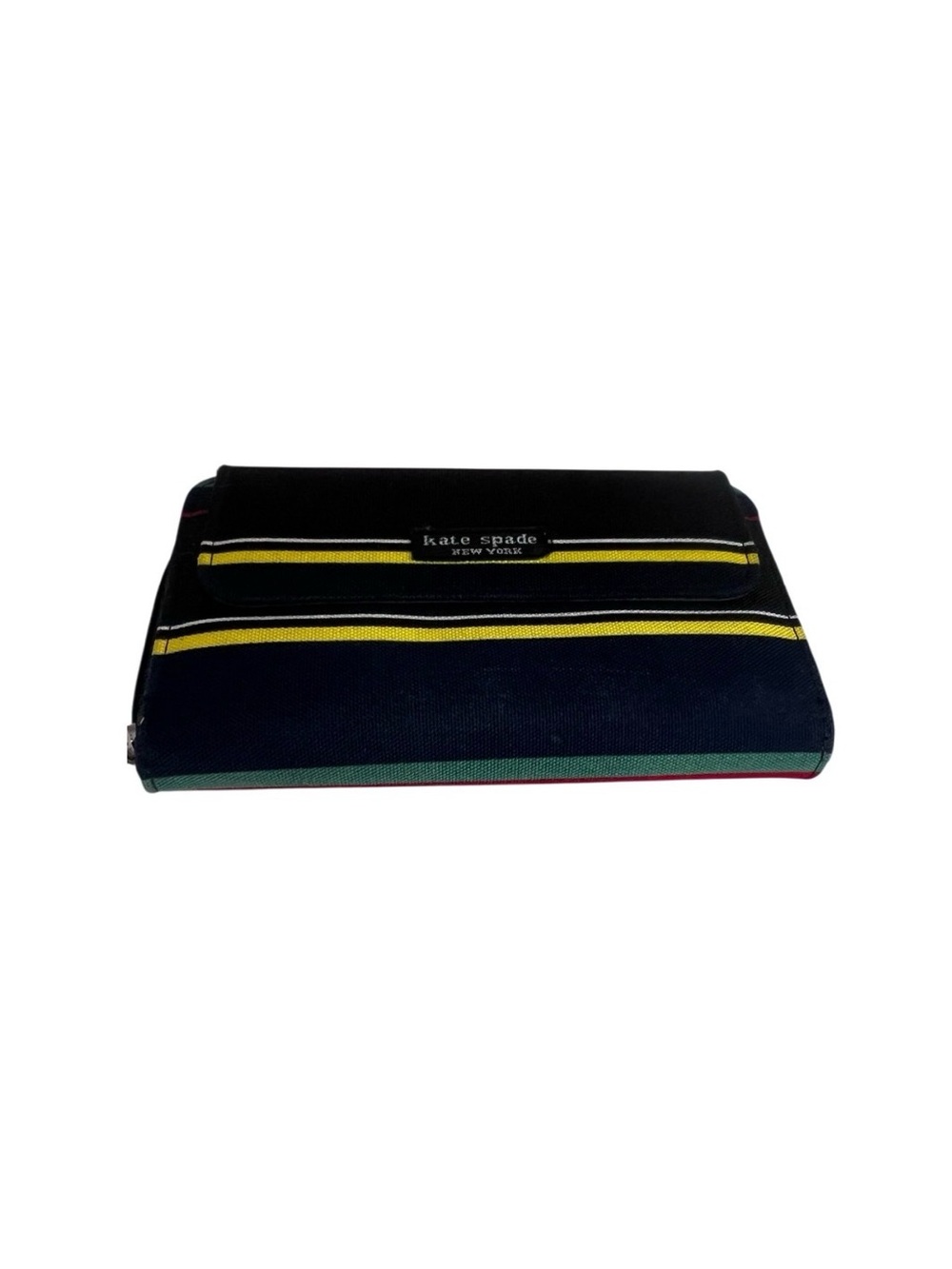 Kate Spade Staci Large Slim Bifold Wallet in a Maritime Stripes Multi pattern